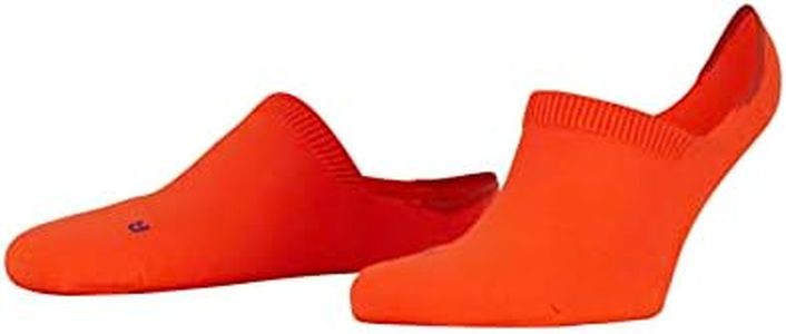 FALKE Unisex Cool Kick No Show Socks, Breathable, Cooling Effect, Polyester, Low Cut, Non Slip Heel Grip, Coolmax, Orange (Flash Orange 8034), 6.5-8.5, 1 Pair