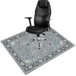 Lurowo Office Chair Mat, Non-Slip Printed Floor Mat for Office Chair 120 * 90cm, Easy to Clean Floor Protection Mat for Hard Floors (A)