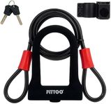 FITTOO Bike U Lock with Cable, Bicy