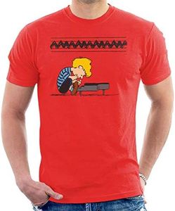 Peanuts Schroeder at The Piano Men's T-Shirt Red
