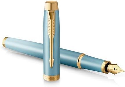 Parker IM Writing Rituals Fountain Pen, Turquoise Green Finish with Gradient, Gold Trims, Medium Nib, Blue Ink, Gift Box