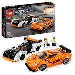 LEGO 76918 Speed Champions McLaren Solus GT & McLaren F1 LM, 2 Iconic Race Car Toys for Boys & Girls, Hypercar Model Building Kit, Collectible 2023 Set