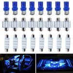 Miytsya 24 Pieces Interior Car Lights Bulbs Dome Light LED Bulb Kit Set T10 31 mm 42 Festoon Replacement for Map Door Courtesy License Plate (Blue),MISKD501BE-24PS