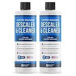 Universal Descaling Solution (2 Pack, 4 Uses Total), Designed For Keurig, Ninja, Nespresso, Delonghi and All Single Use Coffee and Espresso Machines, Coffee Machine Descaler Made in the USA