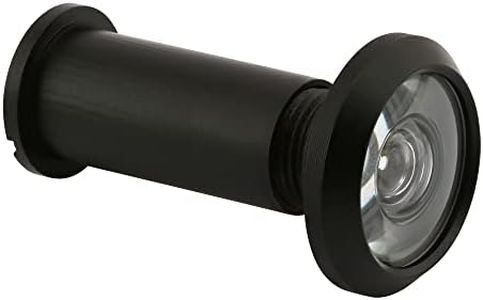 Prime-Line U 11455 Door Viewer, 200 Degree, UL Listed, Matte Black Finish, Solid Brass, 9/16 in. Diameter (Single Pack)