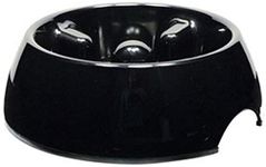 Dogit Go-Slow Anti-Gulp Dog Bowl, Medium, 600 ml, Black