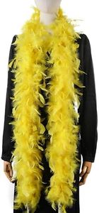Larryhot Yellow Feather Boa Feathers - 80g 2 Yards Boas for Party Bulk,Christmas,Wedding Centerpieces,Concert,Art Photo and Home Decor(80g-Yellow)