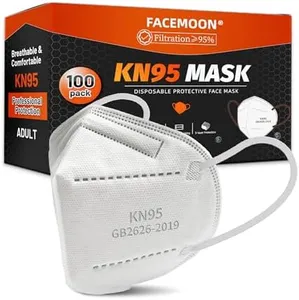 KN95 Face Mask Disposable Adults - 100 Pack Adjustable KN95 Mask 5 Layer Protection Breathable Comfortable Respirator Women Men KN95 Face Mask Individually Wrapped