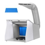 VIVOHOME Airbrush Spray Booth with Dual Fans LED Lighting Filter and Exhaust Hose Portable Painting Extraction Booth with Turntable Table for Model Art Craft Nails and Cake Decorating