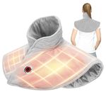 Neck and Shoulder Heat Pad, Electric Neck Heating Pad with 5000mAh Battery Powered Heated Neck Wrap with 3 Heat Levels for Pain Relief Neck Warmer for Men Women, Overheat Protection, Machine Washable