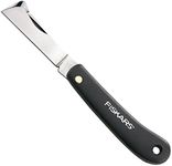 Fiskars Grafting Pen Knife K60, Total Length: 17 cm, Stainless Steel, Black, 1001625