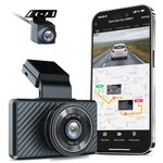 BOTSLAB G500H Car Dash Cam Front and Rear,150° Wide Angle, Color Night Vision, Premium Front 5MP FHD Rear 720P Dual Camera, 24h Motion Detection Parking Mode, Loop Recording, G-Sensor-Black