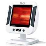 Beurer IL60 Infrared Heat Lamp, Soothing Heat for Colds and Muscle Tension, Infrared Light Therapy with 300 Watts and Timer, SCHOTT NEXTREMA Glass Ceramic Panel with UV Blocker, Medical Device