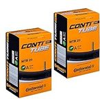 Continental MTB 29" x 1.75-2.5 Mountain Bike Inner Tubes - 40mm Schrader Valve (Pair) - with FREE Ano Adapters