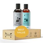 kin+kind Natural Pet Shampoo + Conditioner for Itchy Dogs and Cats - Dog Shampoo for Itchy Skin - Cat & Dog Shampoo and Conditioner with Activated Charcoal & Moisturizing Shea Butter - Made in USA