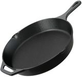 Utopia Kitchen Cast Iron Frying Pan 12 Inch, Cast Iron Chefs Pan, Pre Seasoned Skillet, Safe Grill Cookware for Indoor & Outdoor Use, Black