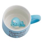 Lemon Park 3D Animal Coffee Mug Narwhal Inside,Handmade Figurine Ceramics Cup 12 oz,Christmas&Birthday&Mother's Day Surprise for Friends Family or Kids,Best Office Cup Couple Mug (Narwhal)
