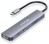 LENTION USB C Hub with 100W PD Charging, 4K HDMI, SD/Micro SD Card Reader, USB 3.0, Compatible 2023-2016 MacBook Pro, New Mac Air/Surface, Chromebook, More, Stable Driver Adapter(CB-CE18, Space Gray)