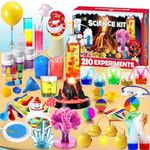 UNGLINGA 210 Experiments Science Kit for Kids, Boys Girls Birthday Toys Gifts Idea, Chemistry Set, Volcano, S.T.E.M Science Project