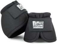 Jeffers Equine Ballistic Bell Boots - Black, Medium | Shock Absorbing Hoof Protection for Horses | Secure Double Hook & Loop Closure, Perfect for Travel, Training, & Equestrian Riding