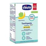 Chicco Toothpaste for Kids (6m-6y), Apple-Banana Flavour, 50g (Pack of 2) | Fluoride-Free | Removes Plaque, Helps Prevent Cavities