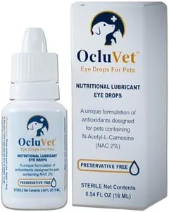 OcluVet Eye Drops for Pets | Clinically Studied Antioxidants for Pets with Cataracts | Made in The USA | Includes 2% N-Acetyl-L-Carnosine (NAC) | 16mL