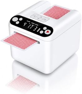 LAETENIN Automatic Card Dealer for Family Game Night – 12 Players, 1-3 Decks, 4 Remotes, 360°/180° Deal, Rechargeable, Built-in Gameplays, Portable for Bridge, UNO, Poker