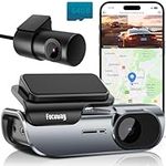 Dash Cam Front and Rear 4k Built-in GPS 5GHz WiFi, Free 64gb TF Card, Voice Control, Dash Cam for Car with Super Night Vision, WDR, Loop Recording, Supercapacitor, 160° Wide Angle, 24h Parking Monitor