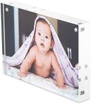 Scribble 6 x 4 Inch Acrylic Photo Frame/Block, Free Standing, Use Horizontally or Vertically.