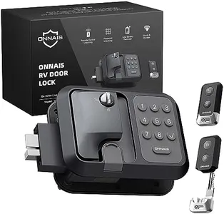 ONNAIS RV Door Lock Replacement with Password and Remote Control，RV Keyless Entry for Trailer Door Lock and Camper Door Lock, Versatile RV Door Latch Suitable for Various Types of RVs
