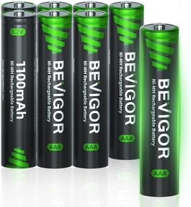 BEVIGOR AAA Rechargeable Batteries 8 Pack - 1100mAh 1500 Cycles High Capacity NiMH Rechargeable Battery AAA, 1.2V Low Self Discharge