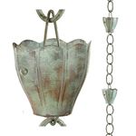 Good Directions 491V1-8 6 Cup Crocus Rain Chain, Blue Verde Copper