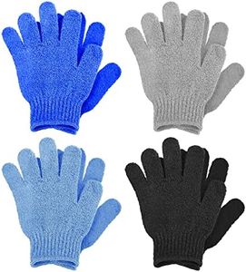 Sibba 8 Stück Peeling-Handschuhe Bambus-Peeling-Handschuhe Körperpeeling Peeling-Waschlappen Scheuerhandschuh für Dusche Spa Massage und Abgestorbene Hautzellen