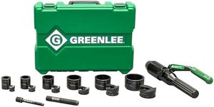 Greenlee 7806SB 8-Ton Hydraulic Knockout Punch Kit with Quick Draw Knockout Driver, 1/2" to 2" Slug-Buster Punches, Dies, and Hydraulic Draw Studs