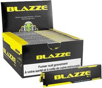 Papier à rouler slim BLAZZE - Boite de 50 carnets de 32 feuilles à rouler longues