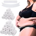 Wesnoy 20 Pack Bra Liners for Sweat Tummy Liners Under Stomach Sweat Pads Plus Size for Women Sweating Supplies, White, XXL