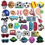 HASTHIP® 35pcs Cartoon Clog Charms Shoe Charms Assorted Cartoon Vintage Slipper Charms for Girls Rubber Charms for Clogs Slipper Casual Clogs Decoration Charms Fashion Clogs Charms