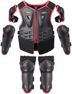 OUMURS Youth Dirt Bike Gear for 4-14 Year Olds Boys & Girls, 5 PCS Youth Motorcycle Armor Protection with Chest Guard, Knee & Elbow Pads for Riding Motocross ATV Mountain Bike & Cycling