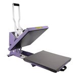 ColorSub Digital Hot Press 38 x 38 cm (15 x 15 Inches) 1600W Purple Plastic Heat Press Machine for T-Shirt Printing, Bag Personalization, Pillow Decoration, Sublimation Printing on Fabrics