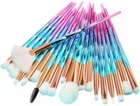 20 PCS Eye Make-up Brushes Diamond Unicorn Eyeshadow Eyebrow Blending Brush Set Ergonomic Handles