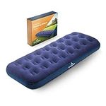 Wyldness Camping Inflatable Airbed - Quick Inflating Outdoor Air Mattress with Spring Support & Durable Material I Versatile, Easy Store Blow Up Bed Perfect for Hiking, Festivals etc. (Single)