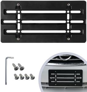 Front Bumper License Plate Bracket for Nissan 2000-2025, Plate Holder Set w 6 Unique Screw Bolts & Wrench Kit, License Tag Mounting Kit, Quality Plate Holders, Premium Car & Truck Accessories