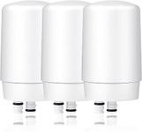 3 Pack Faucet Filter Cartridges, Replacement Fit for All Brita Faucet Filter, Brita 36311 On Tap Water Filtration System, Brita FR-200, FF-100 Replacement Filter, White