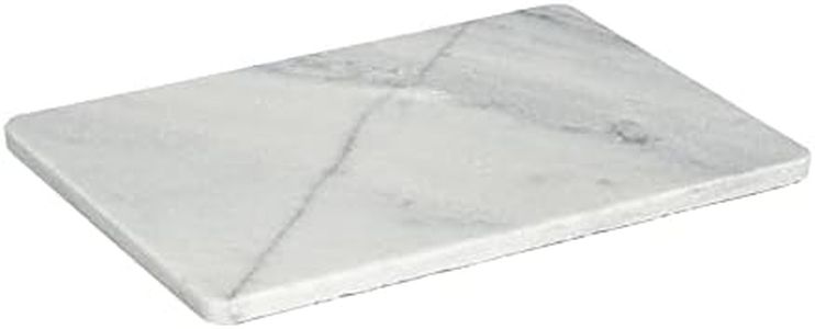 Argon Tableware White Marble Chopping Board - 30cm x 20cm x 1cm - Rectangle - Kitchen Pastry Board, Cutting Block, Serving Platter Mat for Cheese, Bread and Meat