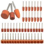 Abrasive Mounted Stone Grinding Wheel Head, 45 Pcs Sanding Drill Bit, Rotary Tool Accessories Set, Grinding Stones Accessory Set for Grinding and Sharpening Metals with Shank