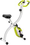 Ultrasport F-Bike 150, Bicycle trainer, fitness bike, LCD training computer, foldable exercise bike, maximum user weight 110 kg, heart rate measurement, 8 resistance levels, Green