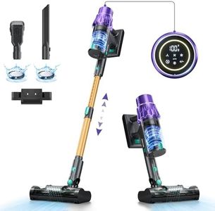 Cordless Vacuum Cleaner, Vacuum Cleaners for Home 530W 45Kpa Powerful Suction with LED Touch Display, Rechargeable Stick Vacuum, Self-Standing Vacuum, Handheld Vacuum for Carpet, Hard Floors, Pet Hair