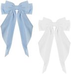ZEVONDA 2 Pieces Big Bow Barrettes 