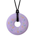 Munchables Donut Chewy Necklace - Sensory Chew Necklace for Boys and Girls (Purple)