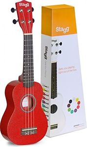 Stagg US-RED Soprano Ukulele with Nylon Gig Bag Included